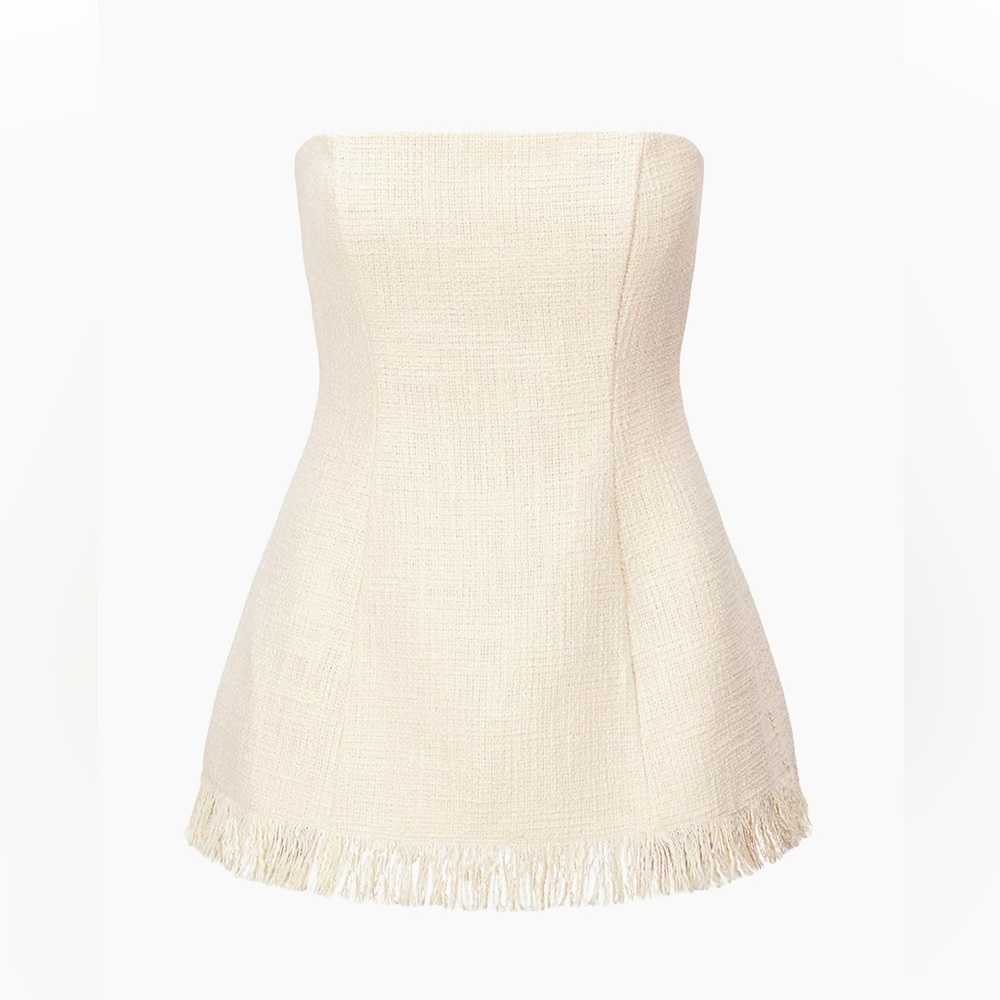 Staud- Silvia Tweed Strapless Top
